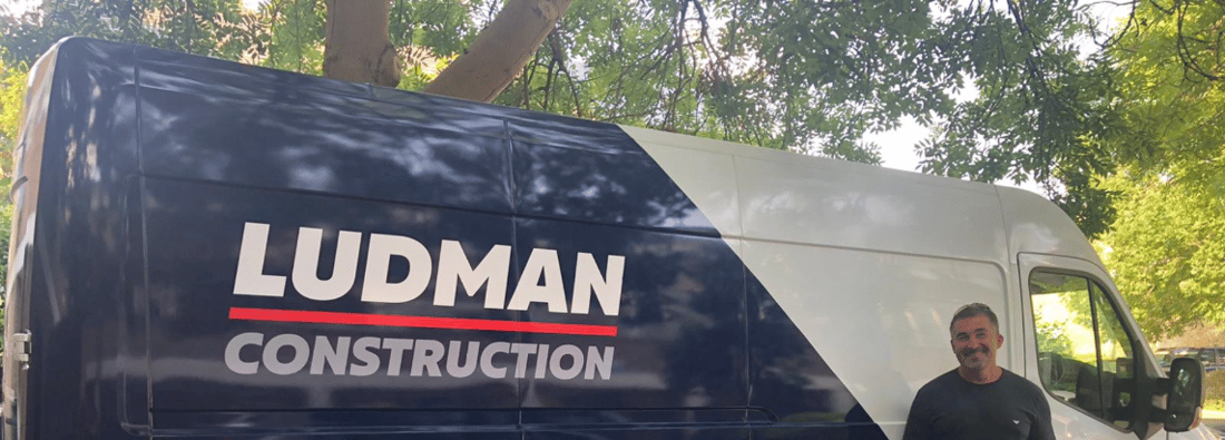 Main header - "M D LUDMAN CONSTRUCTION"