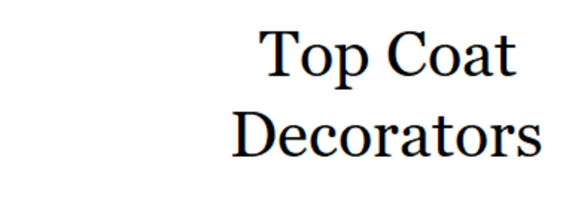 Main header - "Top Coat Decorators"