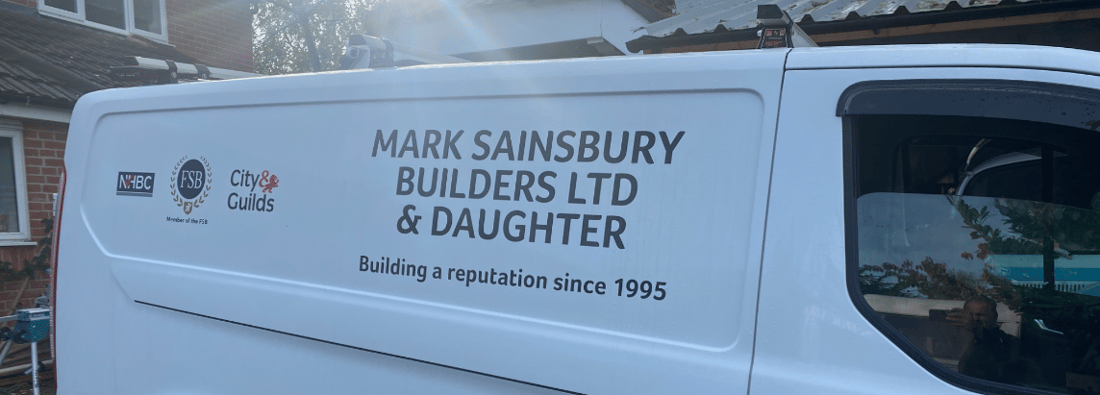 Main header - "MARK SAINSBURY BUILDER LIMITED"
