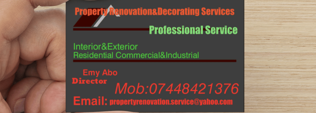 Main header - "Property Renovation&Decorating Services"