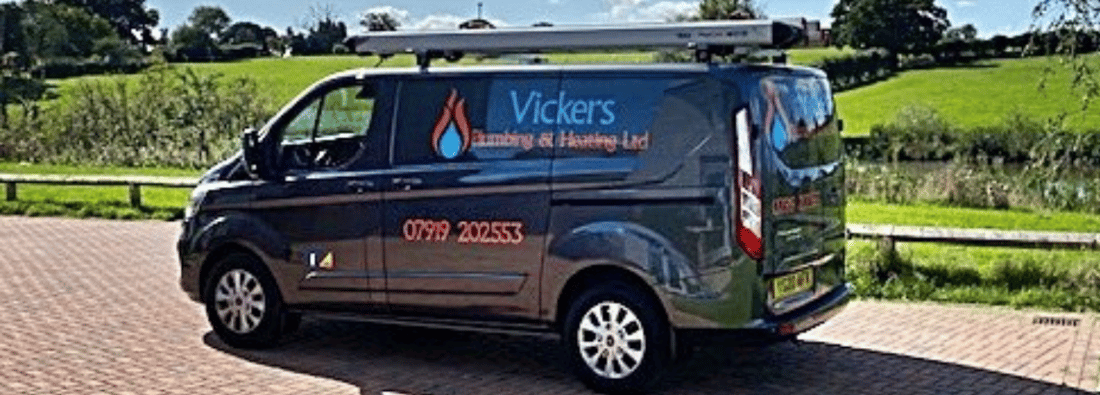 Main header - "Vickers Plumbing & Heating Ltd"