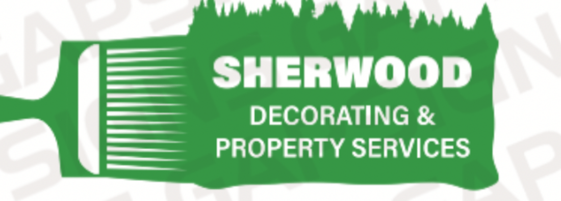 Main header - "Sherwood Decorating & Property Services"