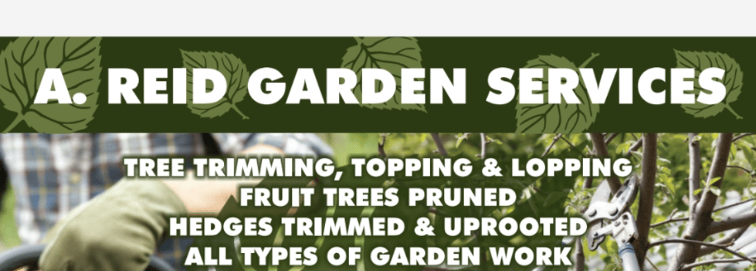 Main header - "Areid Gardening Services"