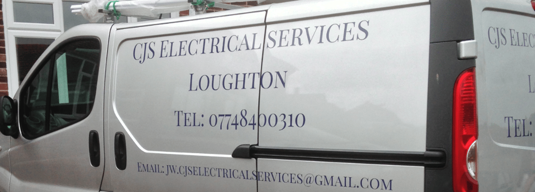 Main header - "cjs electrical services"