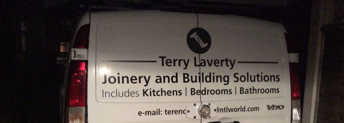 Main header - "Terry Laverty Joinery & Building"