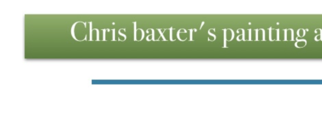 Main header - "Christopher Baxter"