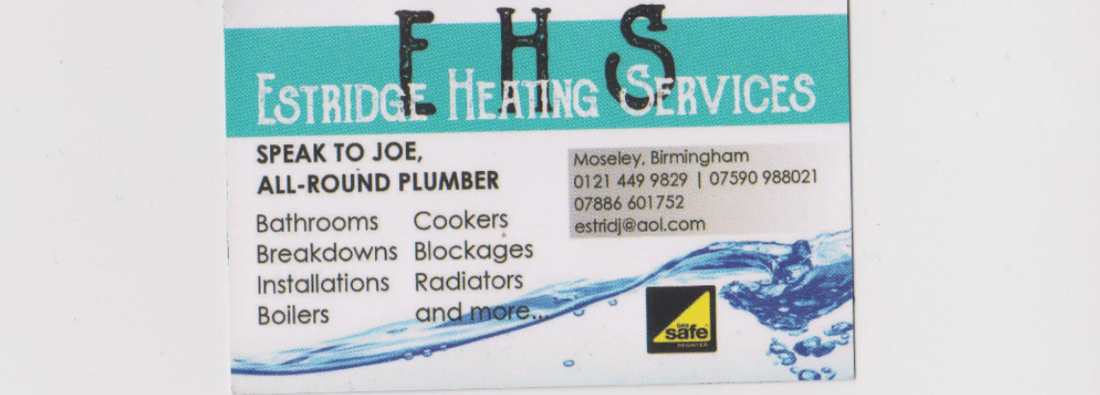 Main header - "Estridge Plumbing Services"