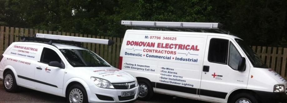Main header - "donovan electrical contractors"