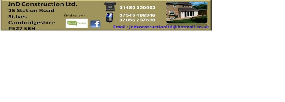 Main header - "jnd construction ltd"
