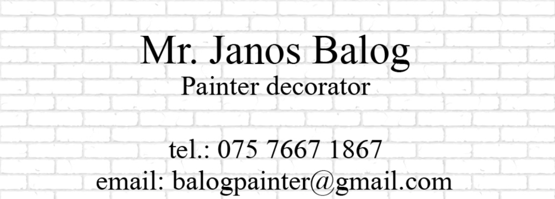 Main header - "balog painter"