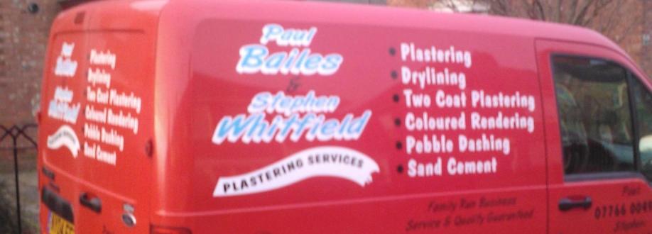 Main header - "Paul Bailes plastering services"