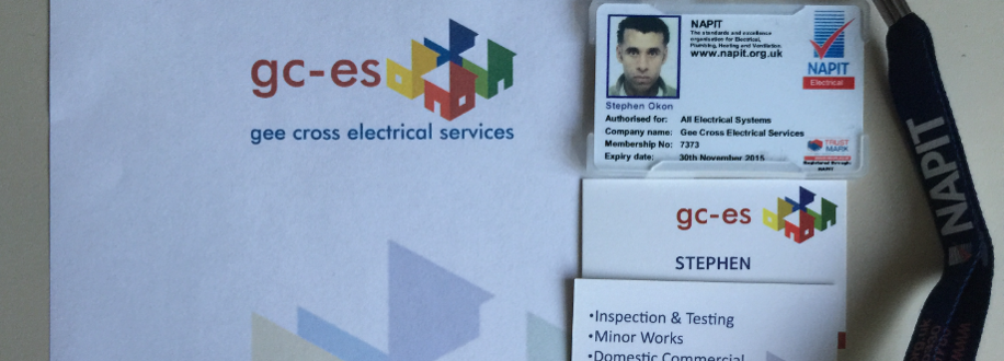 Main header - "Gee Cross Electrical Services"