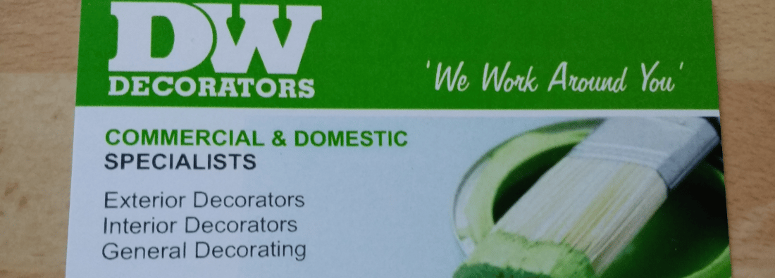 Main header - "D W Decorators"