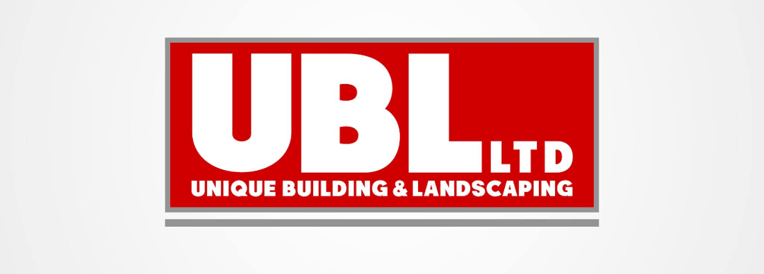 Main header - "Unique Building & Landscaping Ltd"