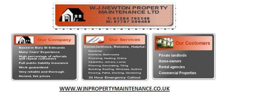 Main header - "WJN Property Maintenance Ltd."