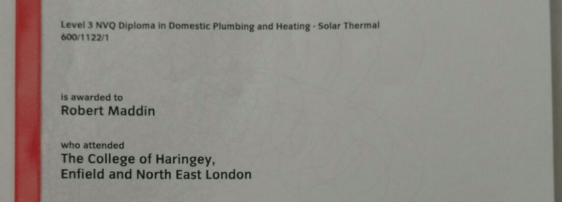 Main header - "R.M Plumbing and Heating"
