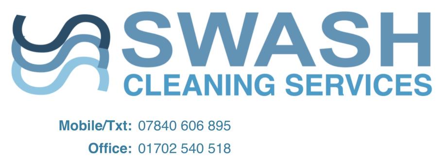 Main header - "swash cleaning services"