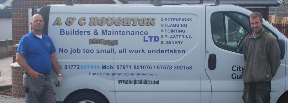 Main header - "A & C Houghton Builders and Maintenance"