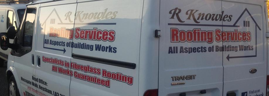 Main header - "R knowles roofing services "