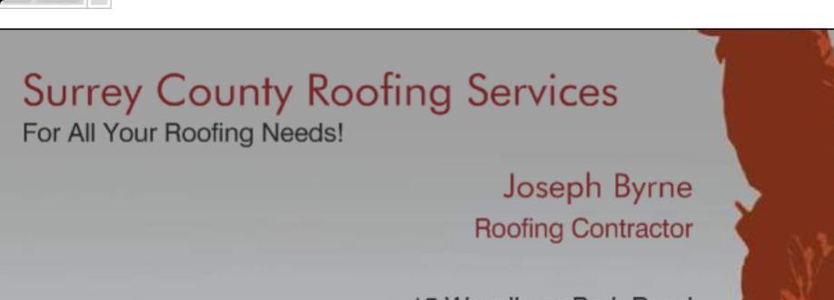 Main header - "Surrey County Roofing Services"