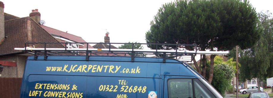 Main header - "k j carpentry"