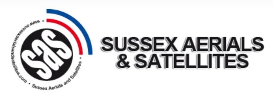 Main header - "Sussex Aerials and Satellites"