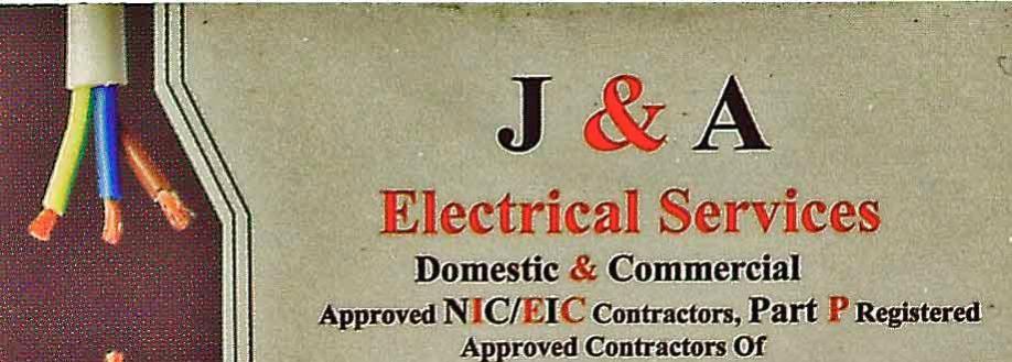 Main header - "J & A Electrical services"