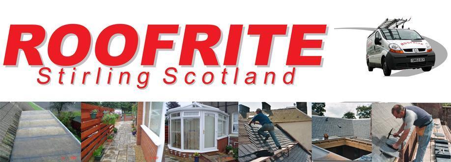 Main header - "roofrite stirling scotland"