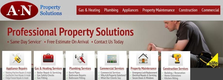 Main header - "A N Property Solutions"