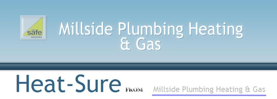 Main header - "Millside Plumbing Heating & Gas"