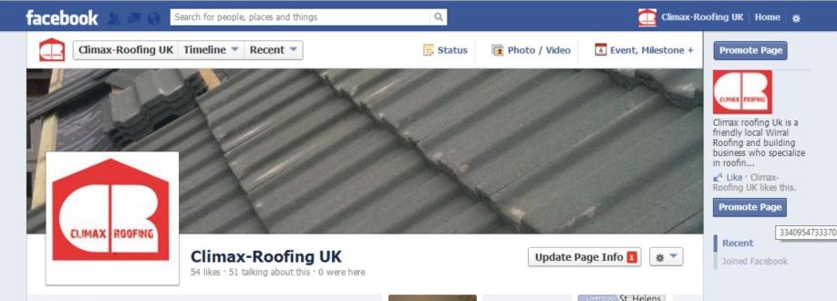Main header - "Climax Roofing UK"