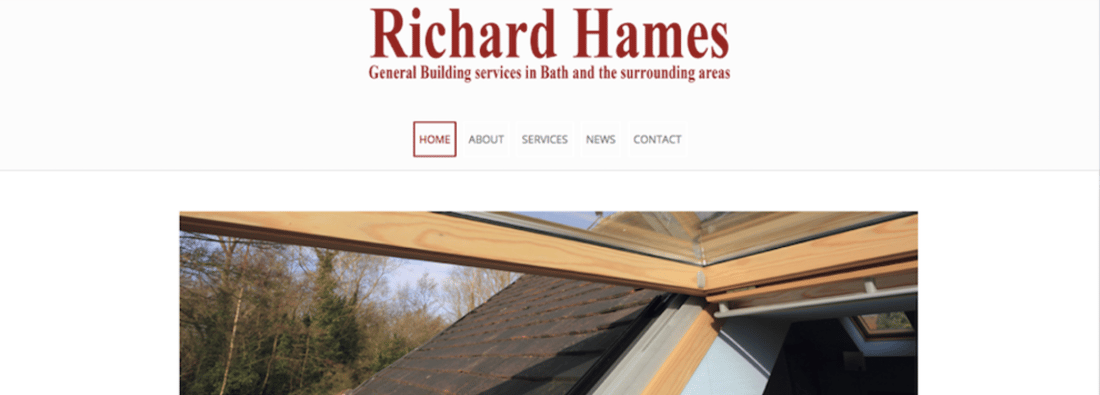 Main header - "Richard Hames General Builder"
