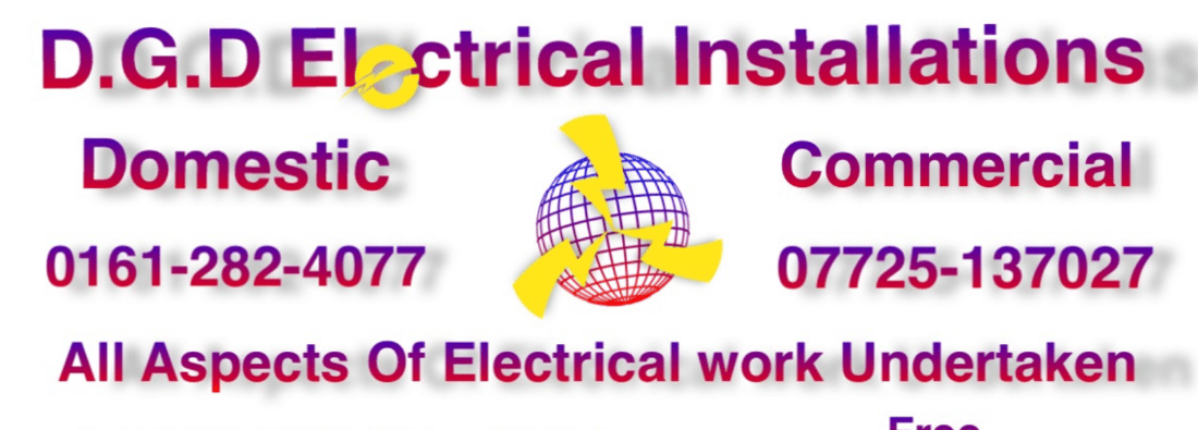 Main header - "DGD Electrical Installations"