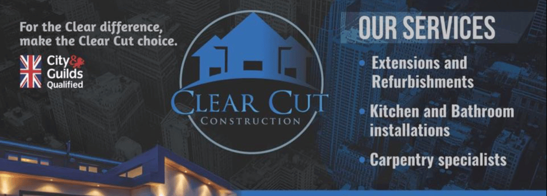 Main header - "Clear Cut Construction"