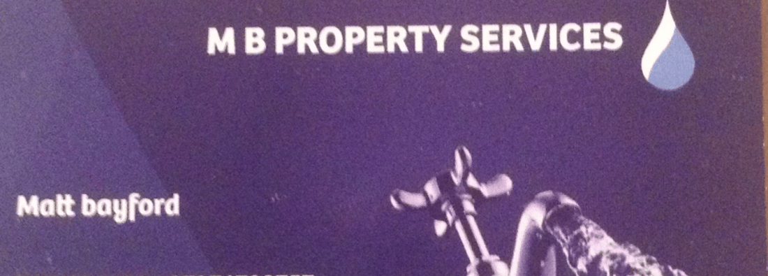 Main header - "M B PROPERTY SERVICES"
