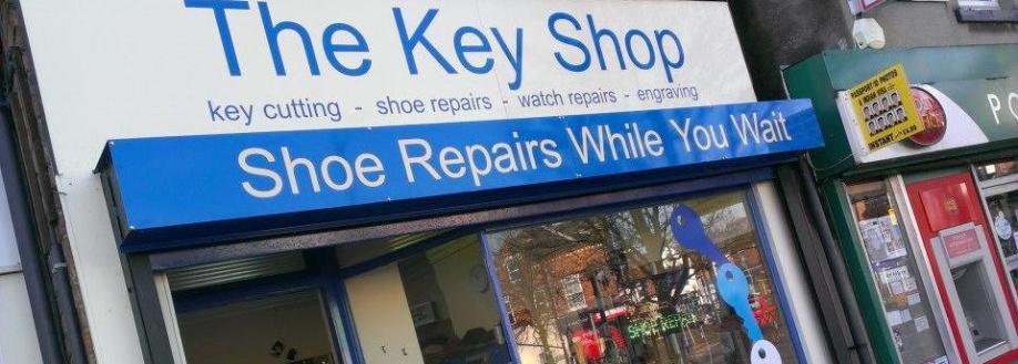 Main header - "The key shop locksmith"