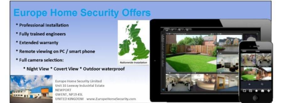 Main header - "Europe Home Security Limited"