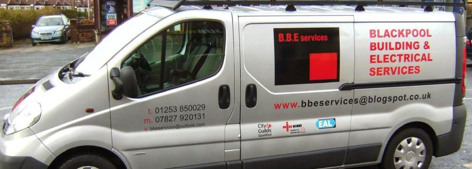 Main header - "Blackpool Building & Electrical Services"