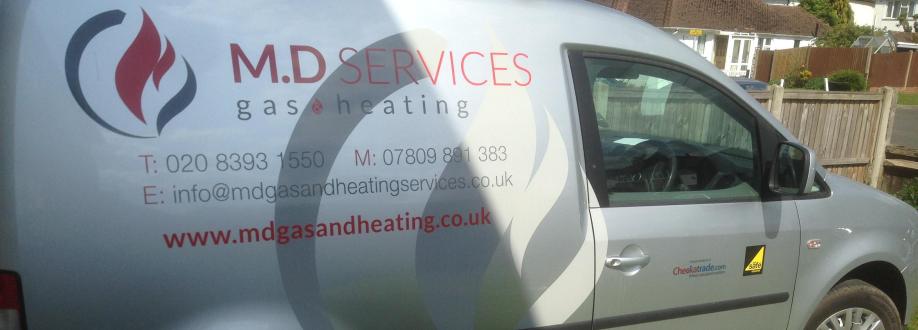 Main header - "M.D Gas and Heating services"