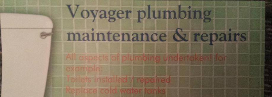 Main header - "voyager plumbing installation maintenance and repair services"