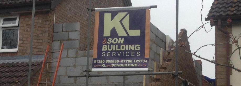 Main header - "K l and son building services"