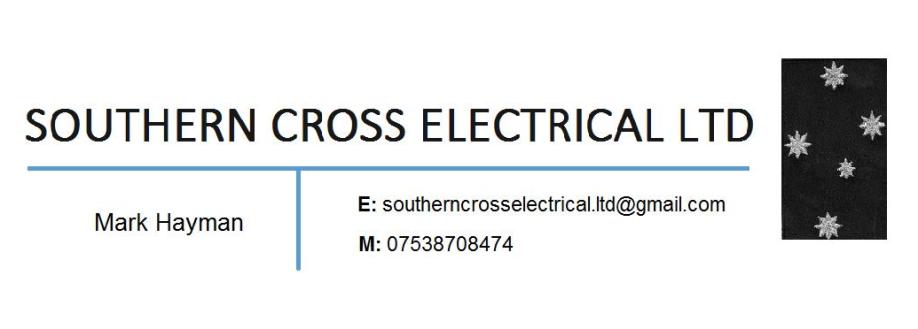 Main header - "southern cross electrical"