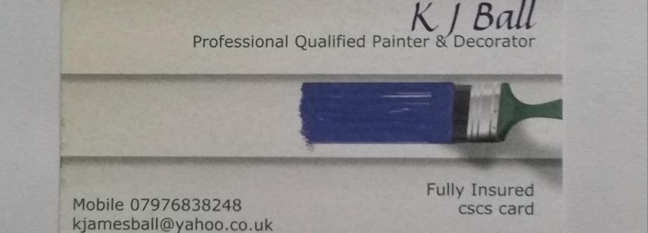Main header - "K J Ball painter and decorator"