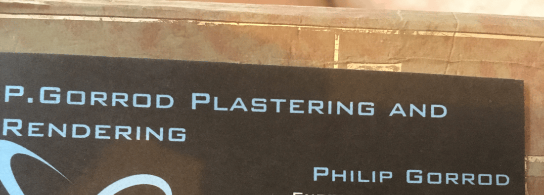 Main header - "P Gorrod Plastering and Rendering"