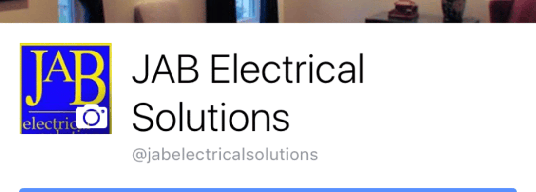 Main header - "JAB electrical solutions"