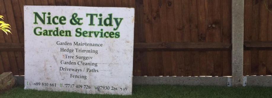 Main header - "Nice n Tidy Gardening Services"