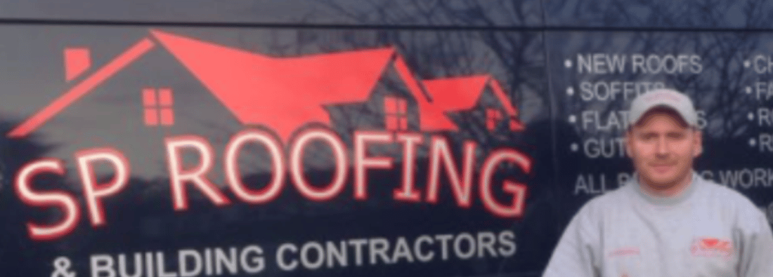 Main header - "SP Roofing and Building Contractors"