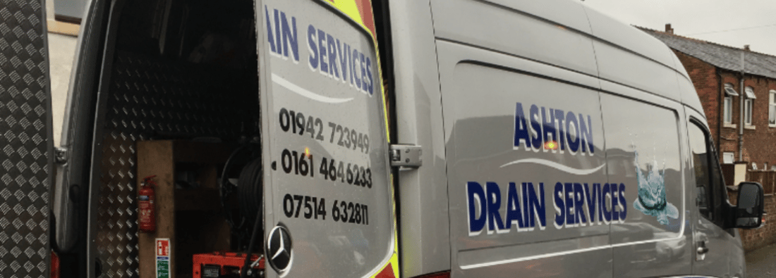 Main header - "Ashton Drain Services"