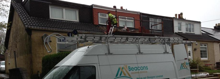 Main header - "beacons roofing services"