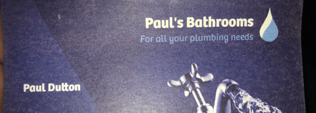 Main header - "Paul's bathrooms"